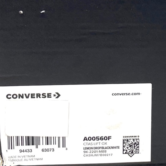 Converse Ctas Lift Ox Platform Sneakers Low Top Shoes Canvas Women Lemon A00560F - Picture 9 of 10